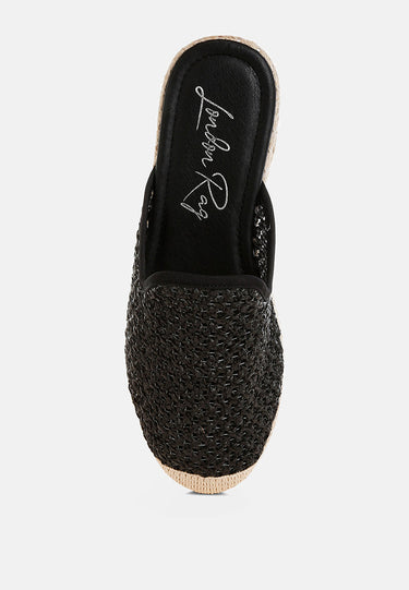 Nongai Raffia Espadrilles Mules by Mode