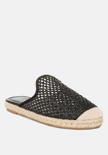 Nongai Raffia Espadrilles Mules by Mode