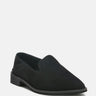 OLIWIA Black Classic Suede Loafers-Black