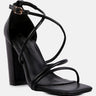 OPULENCE Black High Heeled Dress Sandal_Black