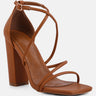 OPULENCE Tan High Heeled Dress Sandal_Tan