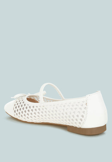 Woven Bow Detail Ballerinas by Mode