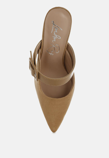 Onagra Microfiber Pointy Slip-on Mules