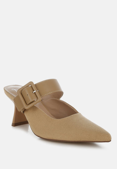 Onagra Microfiber Pointy Slip-on Mules
