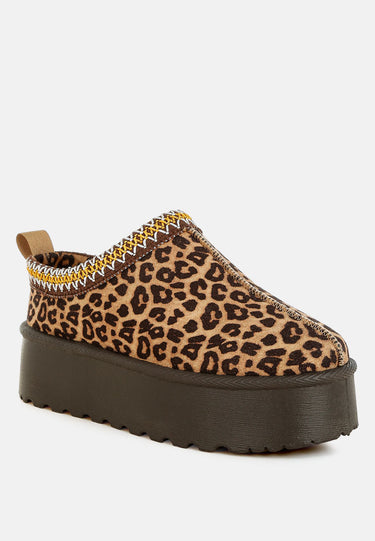 Ottawa Leopard Print Platform Classic Slip Ons