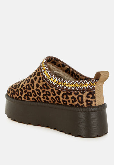 Ottawa Leopard Print Platform Classic Slip Ons