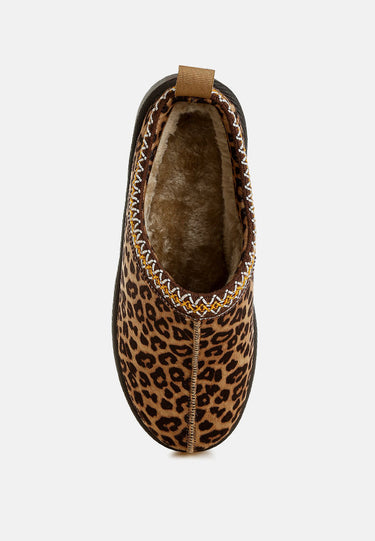 Ottawa Leopard Print Platform Classic Slip Ons