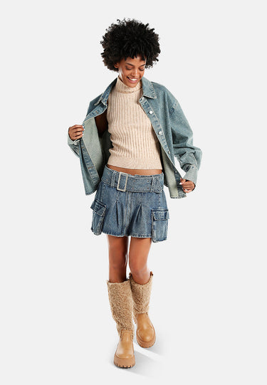 Oversized Button Up Denim Shacket