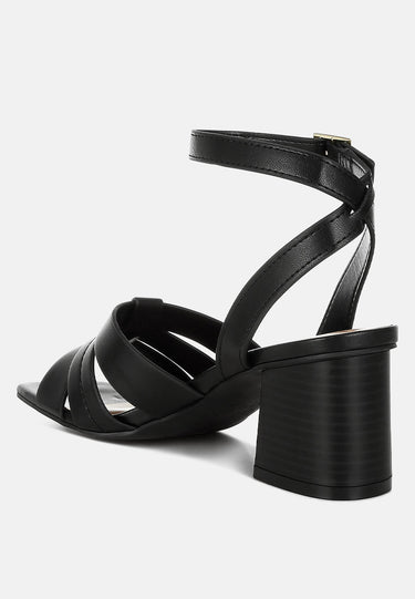 Signora Pin Buckle Ankle Strap Sandals