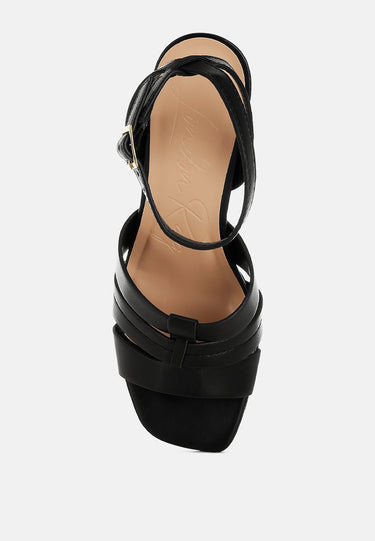 Signora Pin Buckle Ankle Strap Sandals