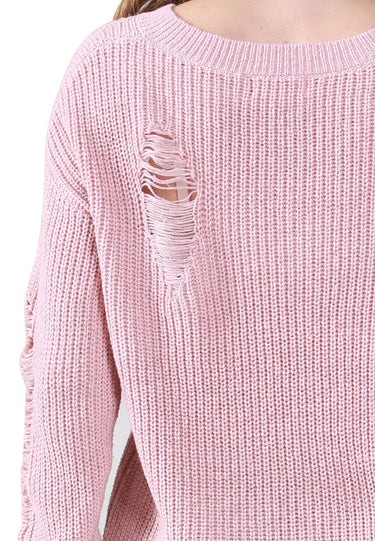 Full Sleeve Ribbed Knit Sweater