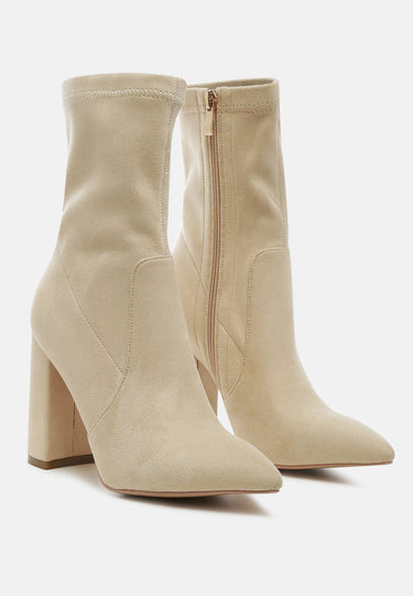 zahara faux suede block heeled boots#color_beige