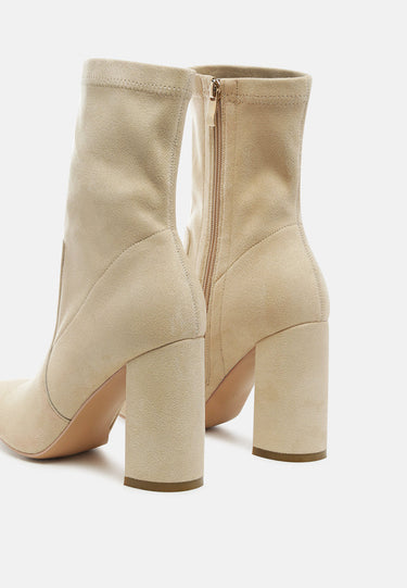 zahara faux suede block heeled boots#color_beige