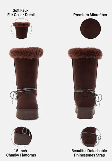 Olonya Fur Collar Anti-Skid Snow Boots