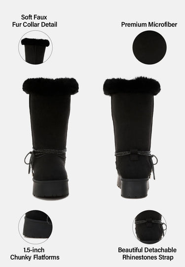 Olonya Fur Collar Anti-Skid Snow Boots