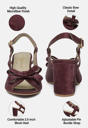 Women the Bow Affair Microfiber Sandals