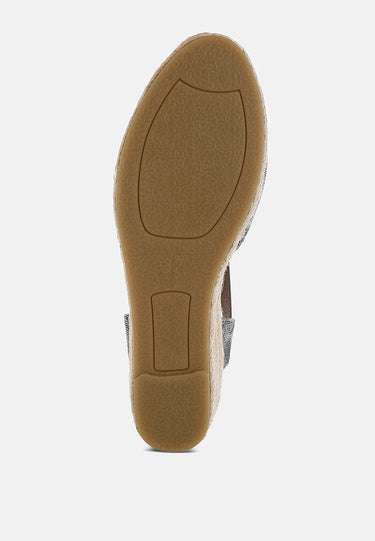 Metallic Woven Espadrille Wedges by Mode