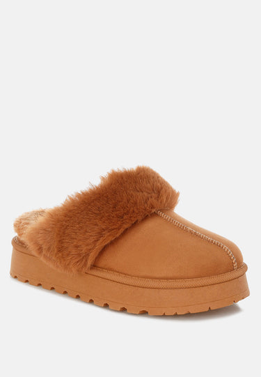 Portho Faux Fur Slip Ons