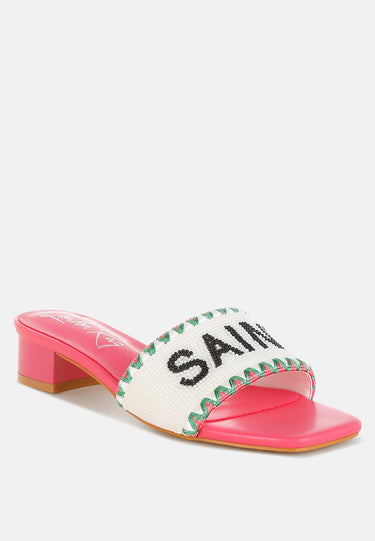 Poshta Saint Tropez Beaded Slip-on Heels by Mode