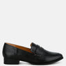 Potania Penny Strap Metallic Loafers#Color_Black