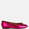 primrose metallic pleather bow ballerinas#color_fuchsia