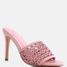 TEASE Pink Woven Heeled Slides_pink