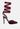 WALLIS Burgundy Velvet Diamante Stud Tie Up Sandals_Burgundy