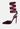 WALLIS Burgundy Velvet Diamante Stud Tie Up Sandals_Burgundy