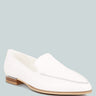 RICHELLI metallic sling detail loafers in White#color_White