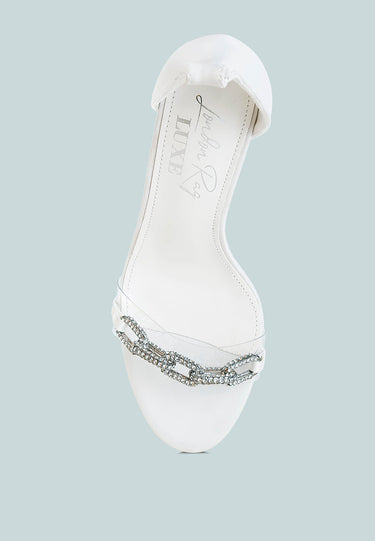 Rabenda Rhinestones Chain Stiletto Sandals