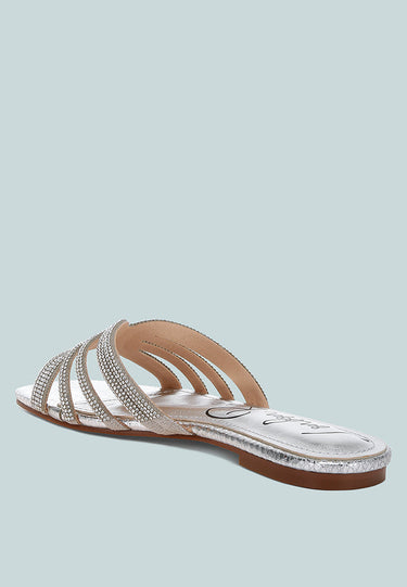 Dindy Rhinestone Cut Out Flats