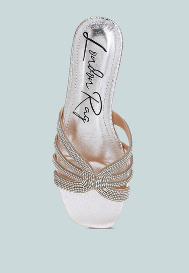 Dindy Rhinestone Cut Out Flats