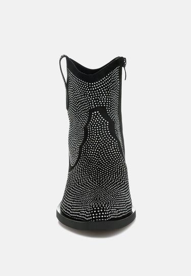 Rhinestones Embellished Cowboy Boots by MODE