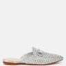 roboma metallic woven diamante mules#color_silver