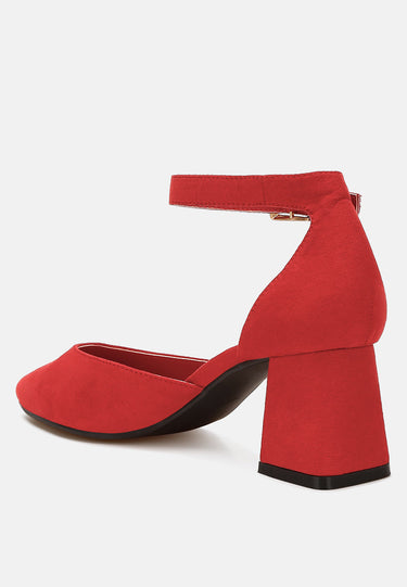Microfiber Block Heel Sandals by RAG
