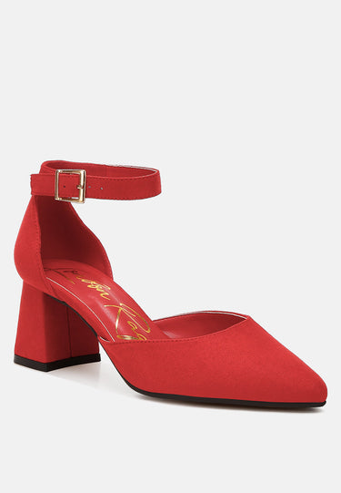 Microfiber Block Heel Sandals by RAG