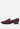 SARA Burgundy Suede Slip-on Loafers-Burgundy