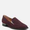SARA Burgundy Suede Slip-on Loafers-Burgundy