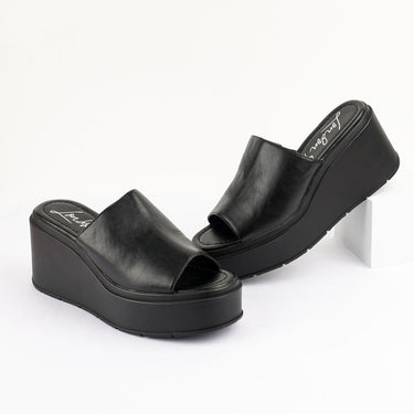Ama Black High Casual Sandals