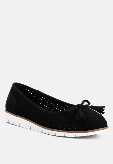 Perforated Leather Ballerinas by RAG