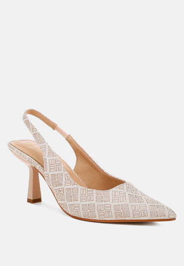 Faina Pointed Toe Kitten Heel Pumps