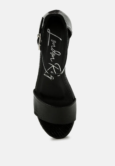 Utah Faux Leather Snake Wedge Espadrilles