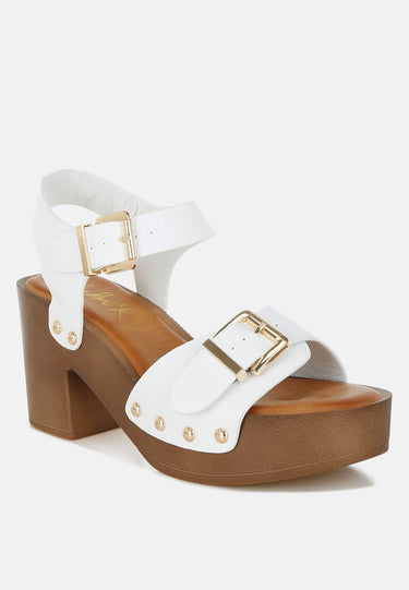 Ompasa Genuine Leather Clog Sandals by Mode