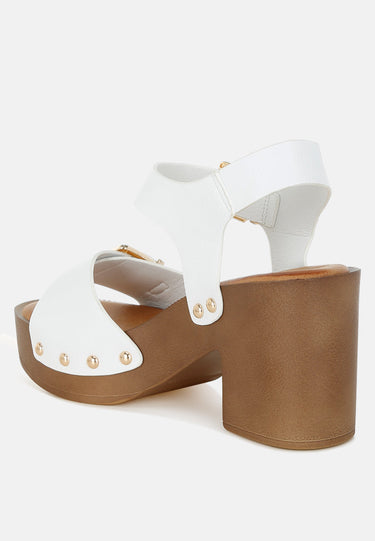 Ompasa Genuine Leather Clog Sandals by Mode