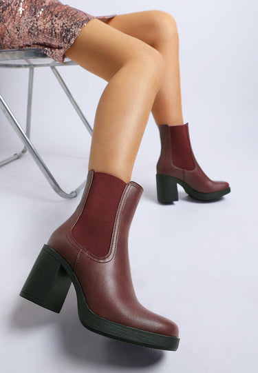 Scuala Faux Leather Chelsea Boots