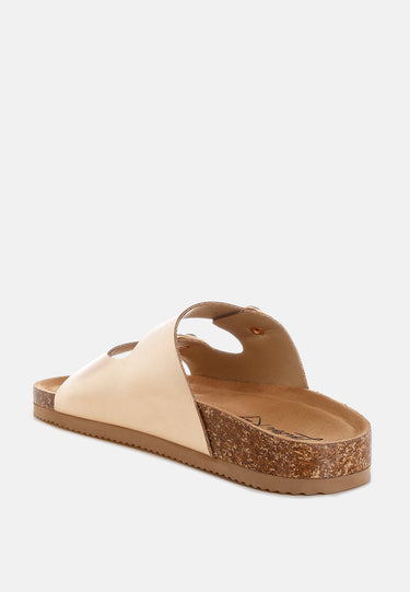 Parla Metallic Double Buckle Sandals