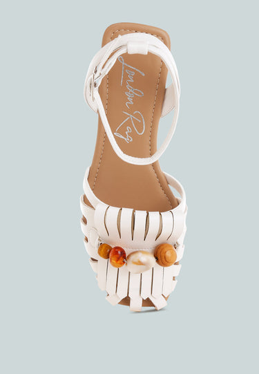 Saguara Cut Work Bead Embellished Flats