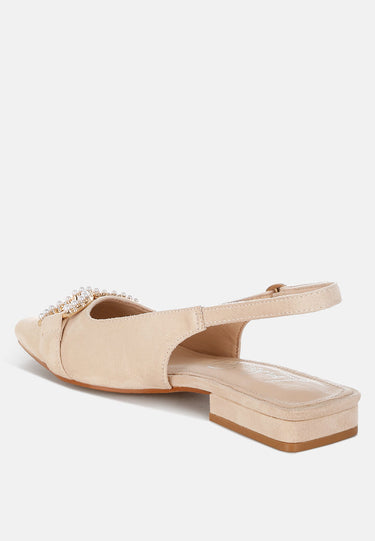 Pearl-Studded Horsebit Flats by Mode