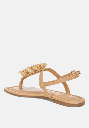 Salwa Floral Applique Thong Sandals