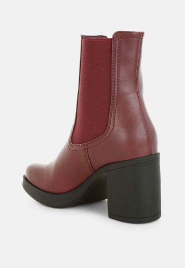 Scuala Faux Leather Chelsea Boots
